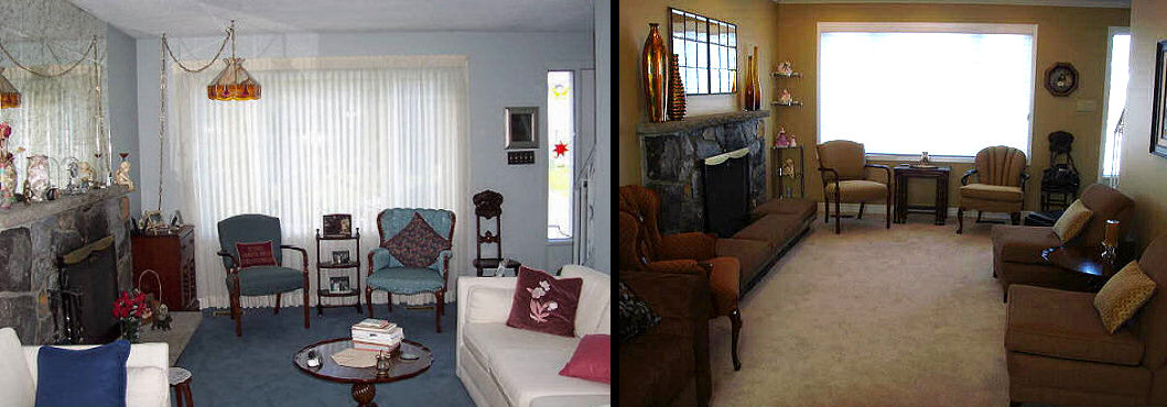 Living Room Re-Model: Before / After
